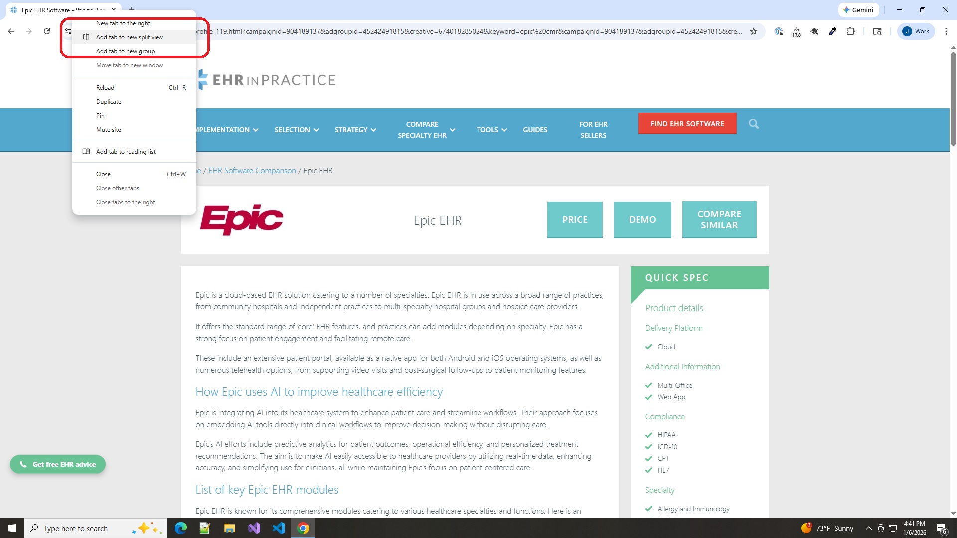 Right click on the tab at the top to expose the menu